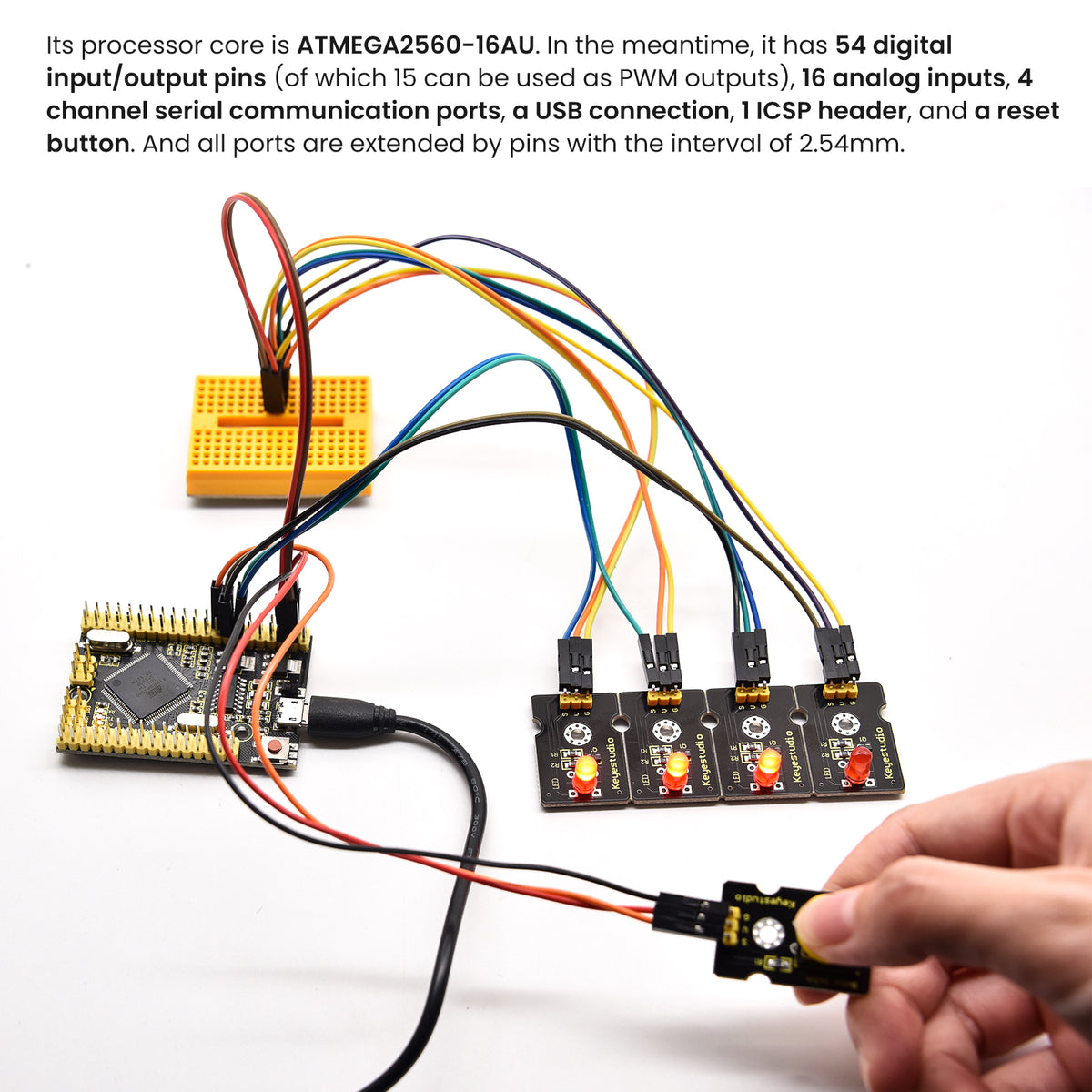 Keyestudio MEGA 2560 PRO Development Board(Black and Eco-friendly)
