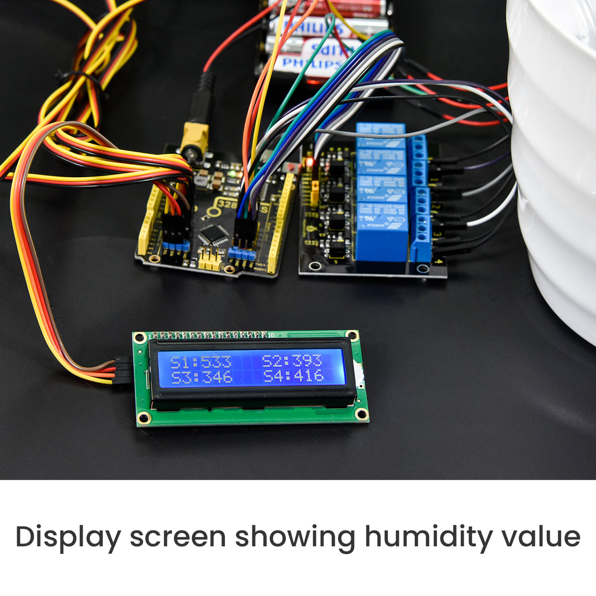 Keyestudio DIY Electronic Watering Kit Sensors Module Kit Smart Automatic Watering Device For Arduino STEM Education(7 Projects)