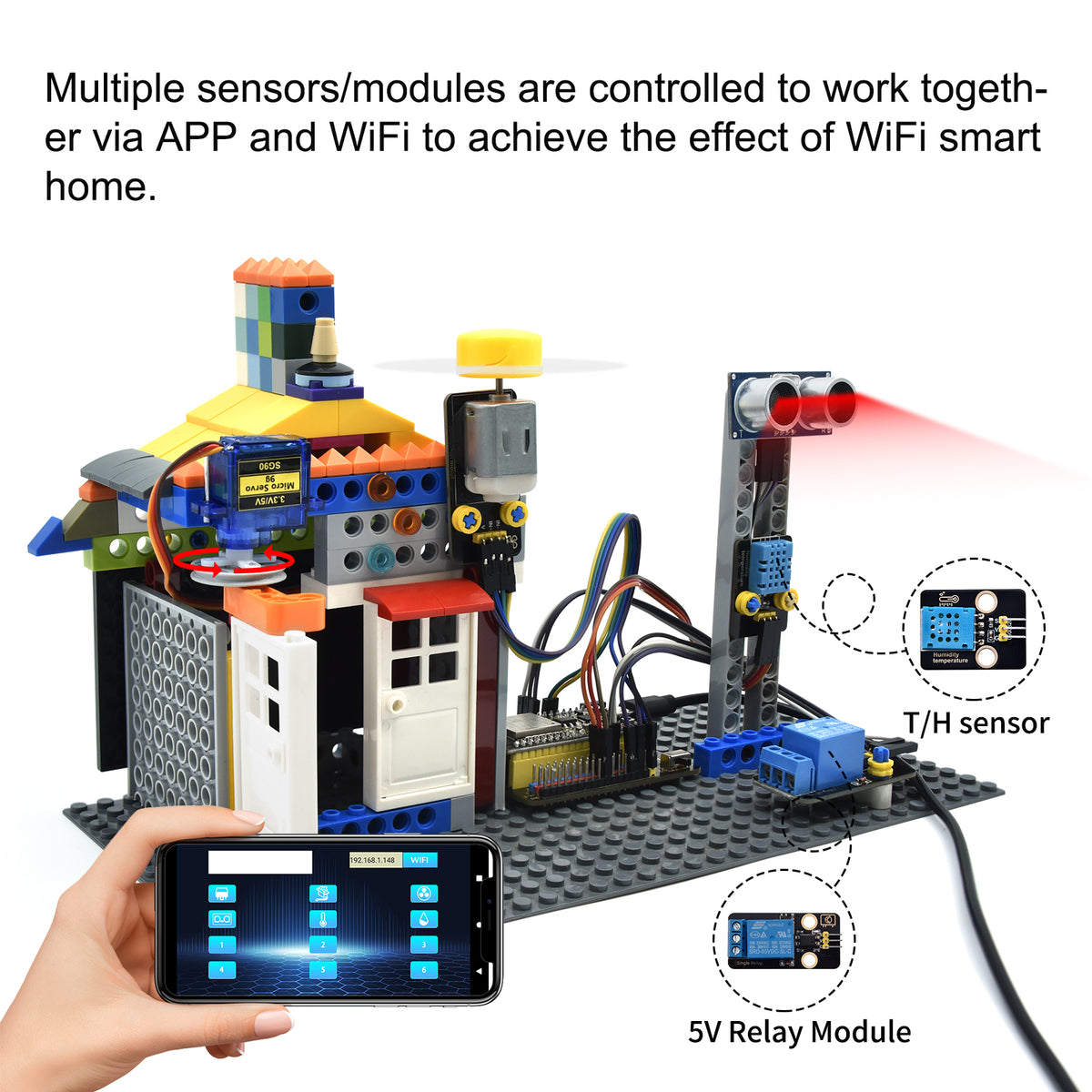 Keyestudio 42 in 1 ESP32 Sensor Module Kit Diy Electronic Kit For Arduino C and MicroPythoon With ESP32 mainboard