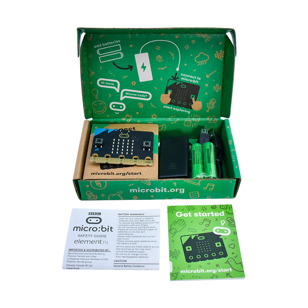 Original Microbit Go Kit Main Board+USB Cable+Battery Holder With Batteries Learning Diy Electronic Kit