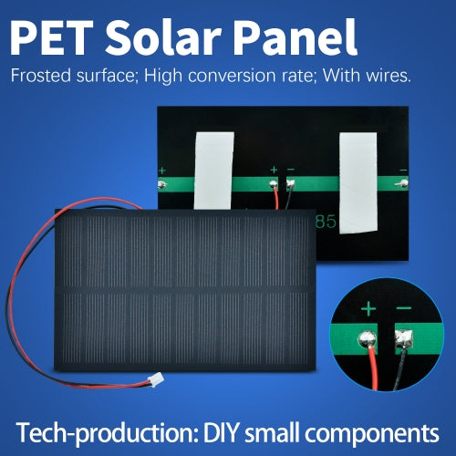 Keyestudio Mini PET Solar Panel Connected To Charging Frosted Surface High conversion Rate With Wires Tech-production DIY Component