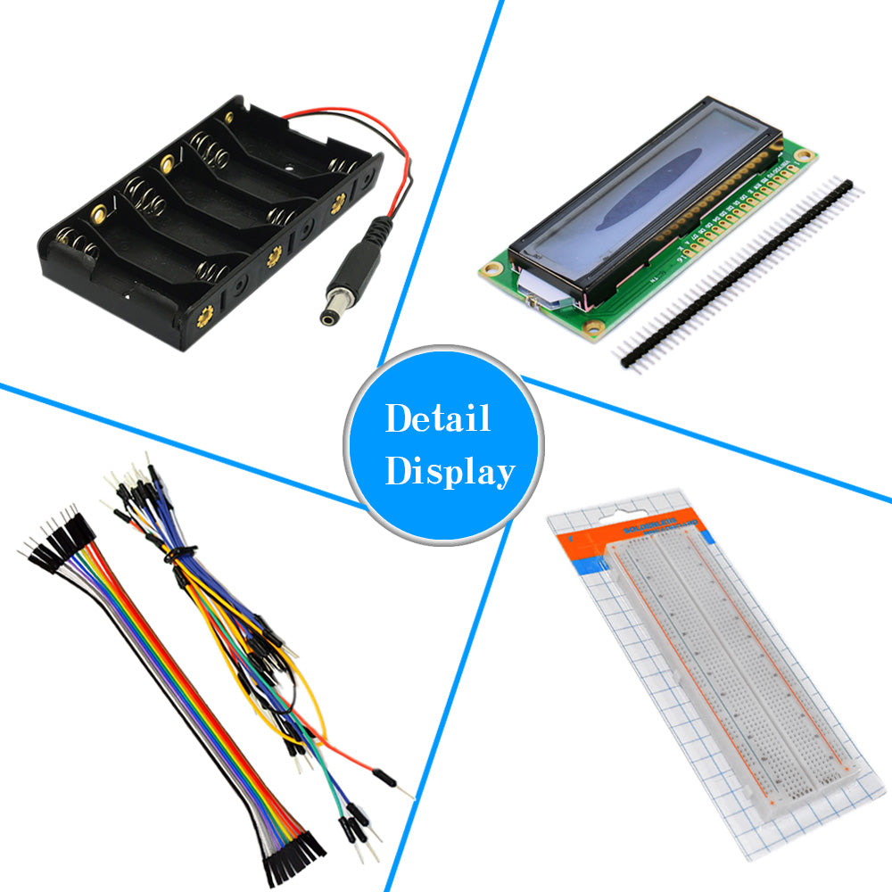 Keyestudio Advanced Starter Learning Kit (no MCU Board) for Arduino Programming Education + Ultrasonic+PDF