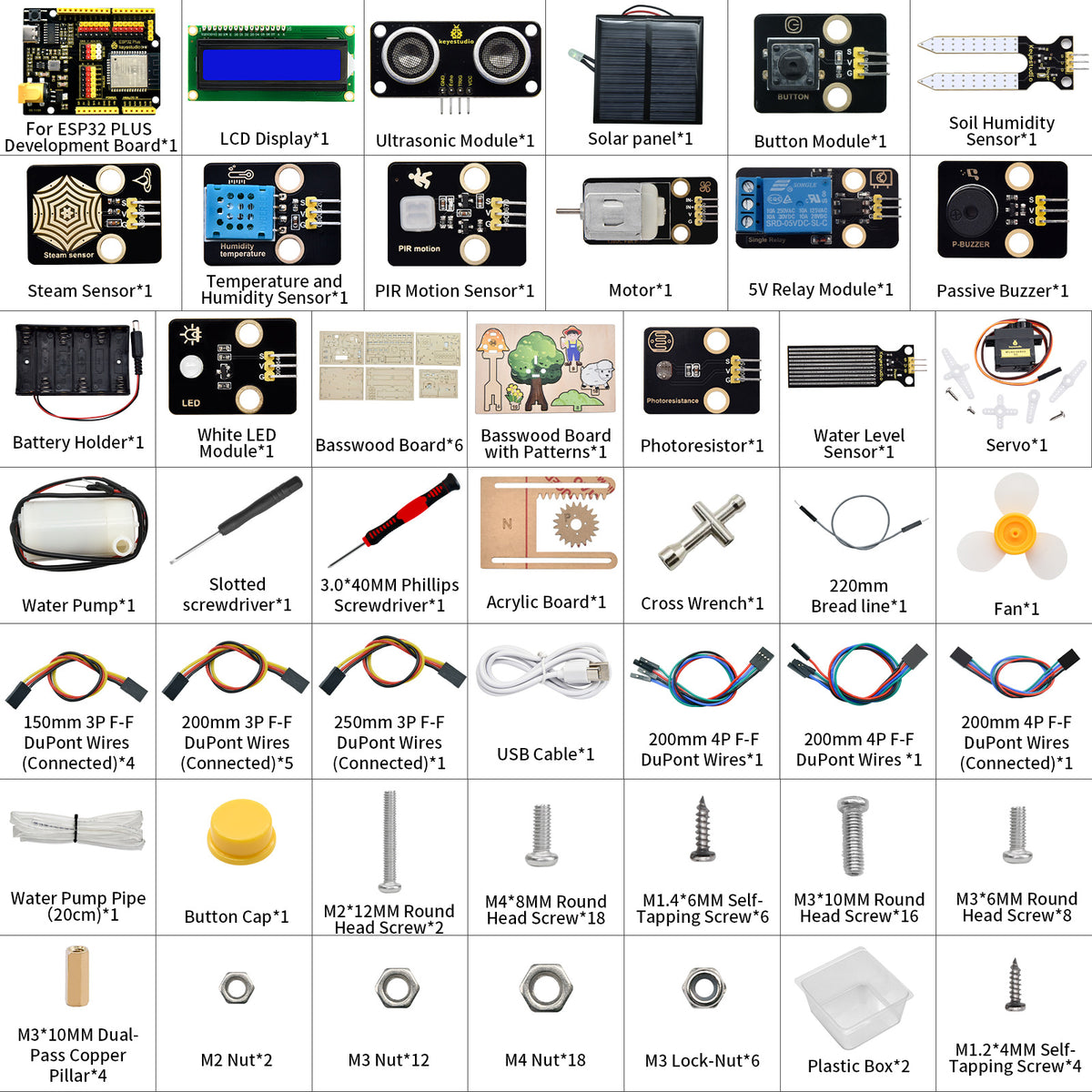 Keyestudio ESP32 IoT Control Smart Farm Starter Kit for Arduino Scratch 3.0 Graphical Programming