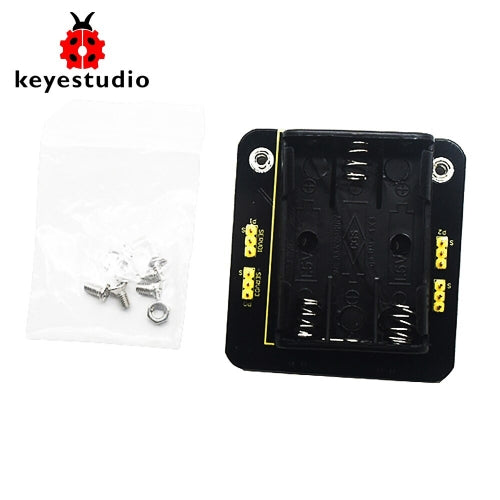 Keyestudio Micro bit Mini Servo Shield with Battery holder For Microbit Robot Car(No Micro bit Board)