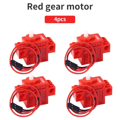 4pcs 4.8V Red Motor XH2.54 Terminal Smart Robot Car Programmable Motor Compatible With Lego