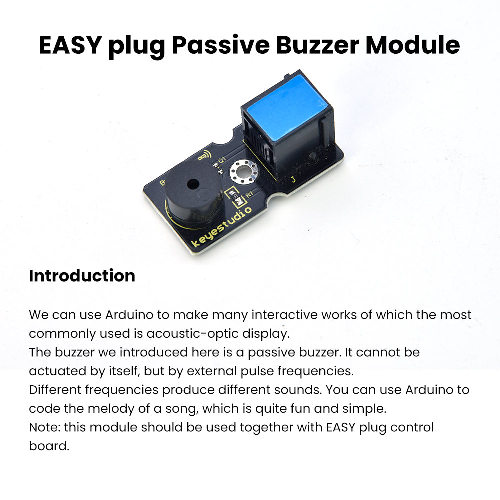 Keyestudio EASY plug Passive Buzzer Module for Arduino STEAM