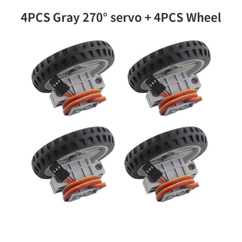 4pcs Gray Geek Servo with Wire compatible with lego for Programmable Diy Kit Electronic Smart Car
