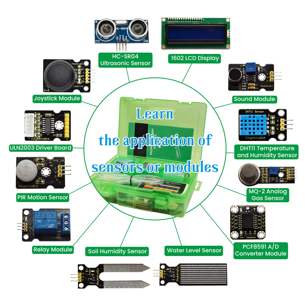 Keyestudio Raspberry Pi 4B Super Starter Kit Python Programming Kit(NO RPI Board )