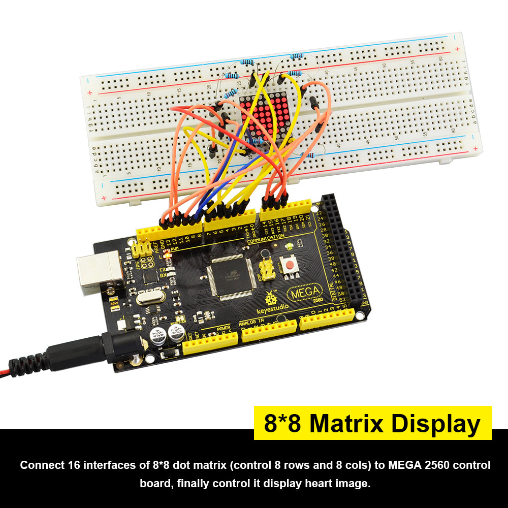 Keyestudio Advanced Starter Learning Kit For Arduino Education Project with MEGA 2560R3 1602 LCD+PDF