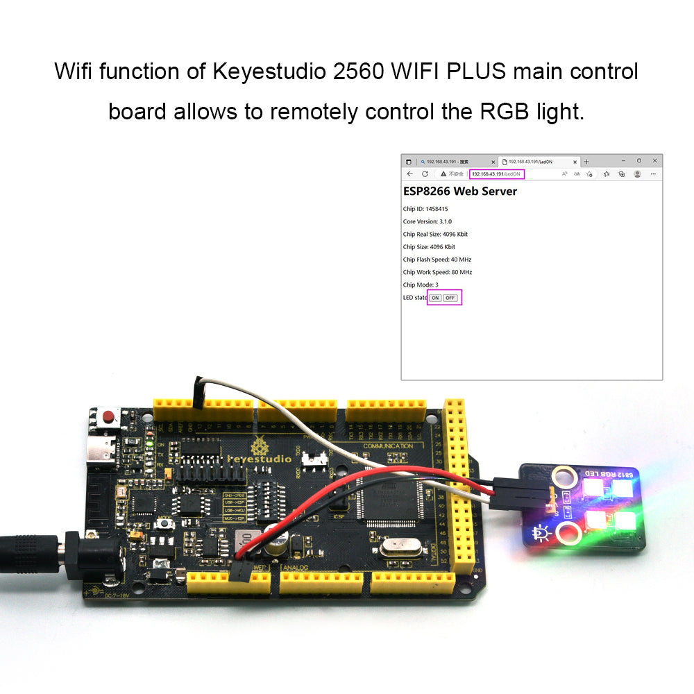 Keyestudio 2560 Development Board Compatible With Arduino Uno R3 +USB Cable
