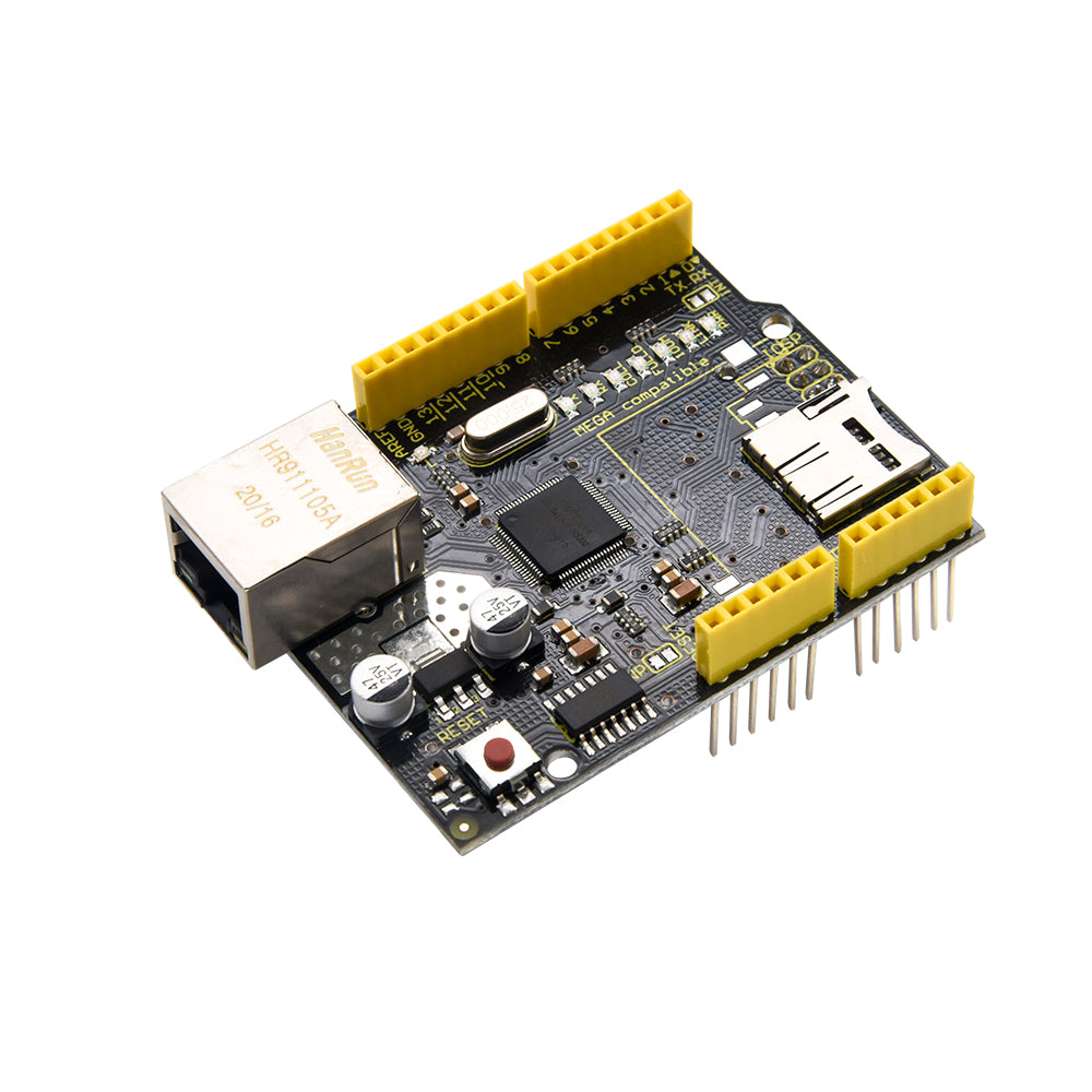 Keyestudio W5100 Ethernet Shield Board with SD Card Slot Original Chip Compatible With Arduino UNOR3 /Mega 2560R3/DUE/1280
