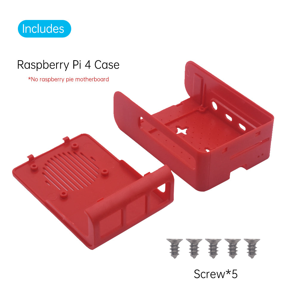Raspberry Pi 4 Case ABS Case Box Enclosure Shell For Raspberry Pi 4 Model B Pi 4B Pi4 (Installable fan)