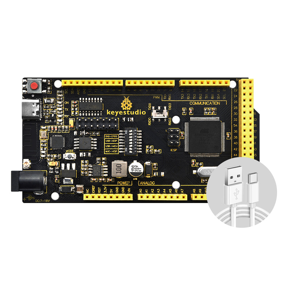 Keyestudio 2560 Development Board Compatible With Arduino Uno R3 +USB Cable