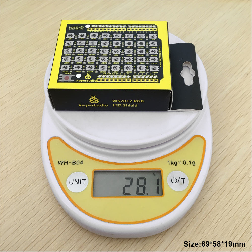 Keyestudio 40 RGB LED WS2812 Pixel Matrix Shield for Arduino