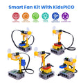 Kidsbits STEM Electronic Building Blocks Smart Fan DIY Sensor Lego Kit With Pico Board Support Kidsblock & Python Programming