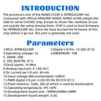 NANO-V3.0 CH340 Development Board ATMEGA328P-AU Controller Board With TYPE-C Cable For Arduino