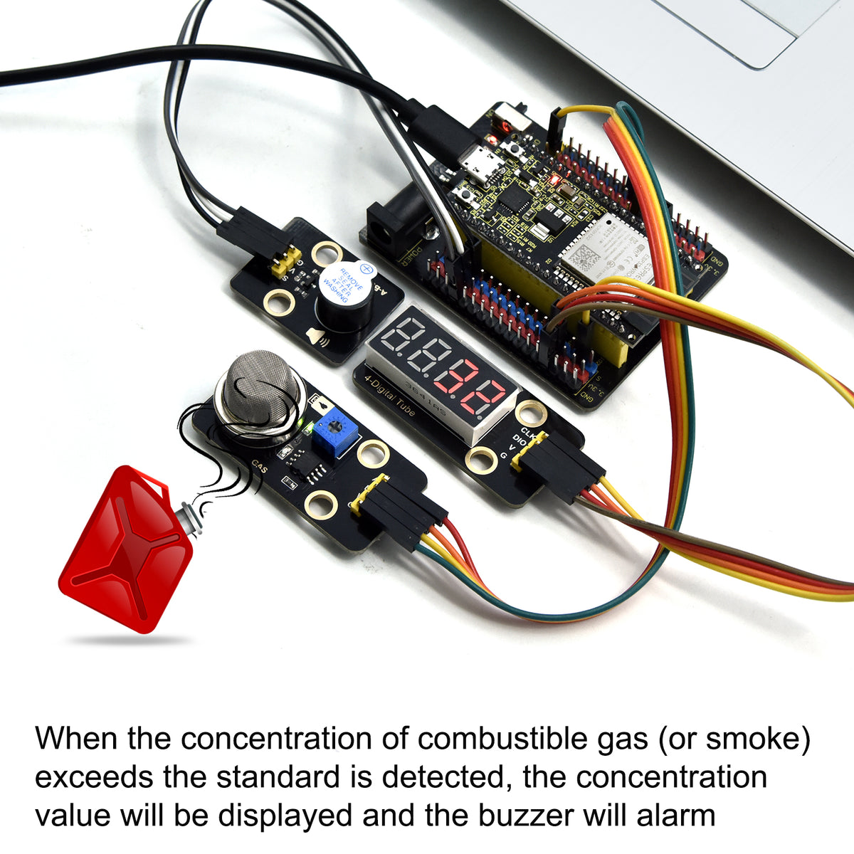 Keyestudio 42 in 1 ESP32 Sensor Module Kit Diy Electronic Kit For Arduino C and MicroPythoon With ESP32 mainboard