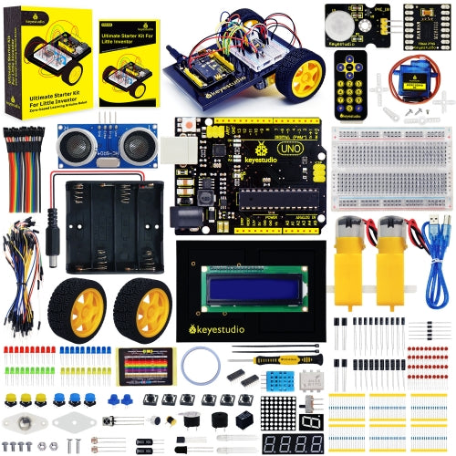 Keyestudio Ultimate Starter Kit /Robot Car Kit For Little Inventor (Zero-based Learning Arduino Robot)