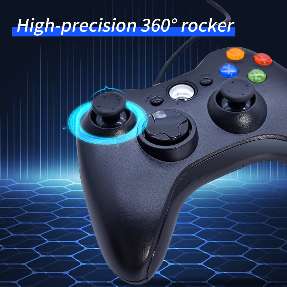 Console Wired Controller USB PC Laptop Joystick Controller Support Raspberry PI Controller Black