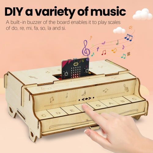 Keyestudio STEM Programming DIY Button Piano Learning Kit For Microbit Starter Kit Support Makcode/KidsBlock With Microbit Board