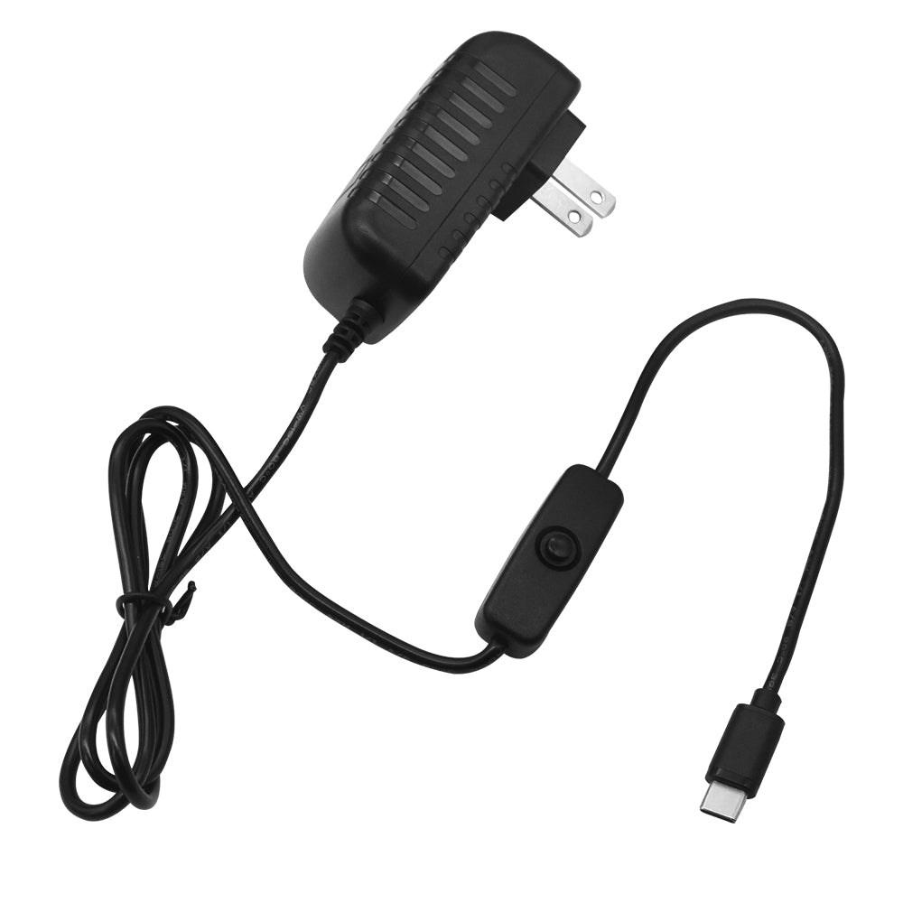 Raspberry Pi 4B Power Adapter 5V 3A With Switch Button USB Type-C Interface Motherboard Power Supply Power Source Unit Switch Socket