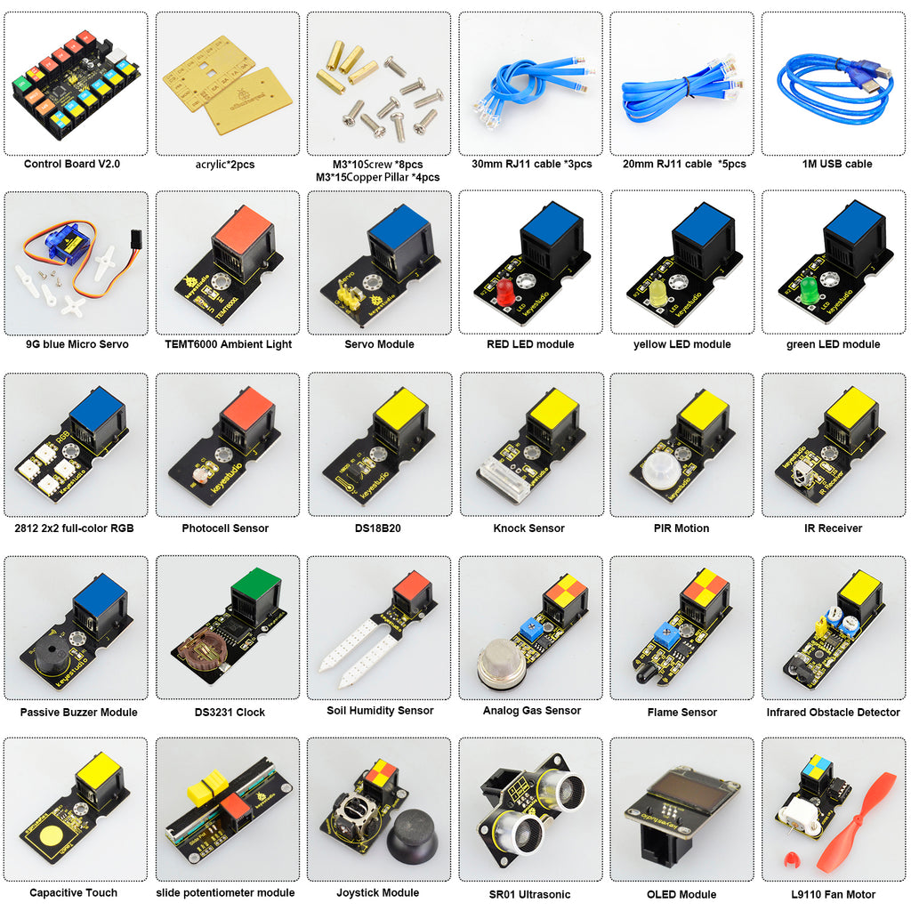 Keyestudio EASY plug Ultimate Starter Kit for Arduino STEM EDU