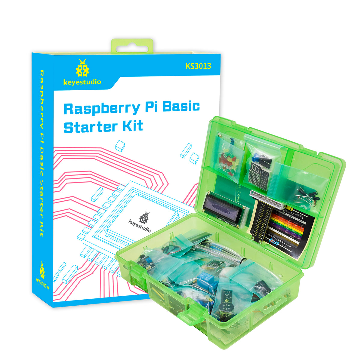 Keyestudio Raspberry Pi 4B Basic Starter Kit Python Programming Kit(NO RPI Board )