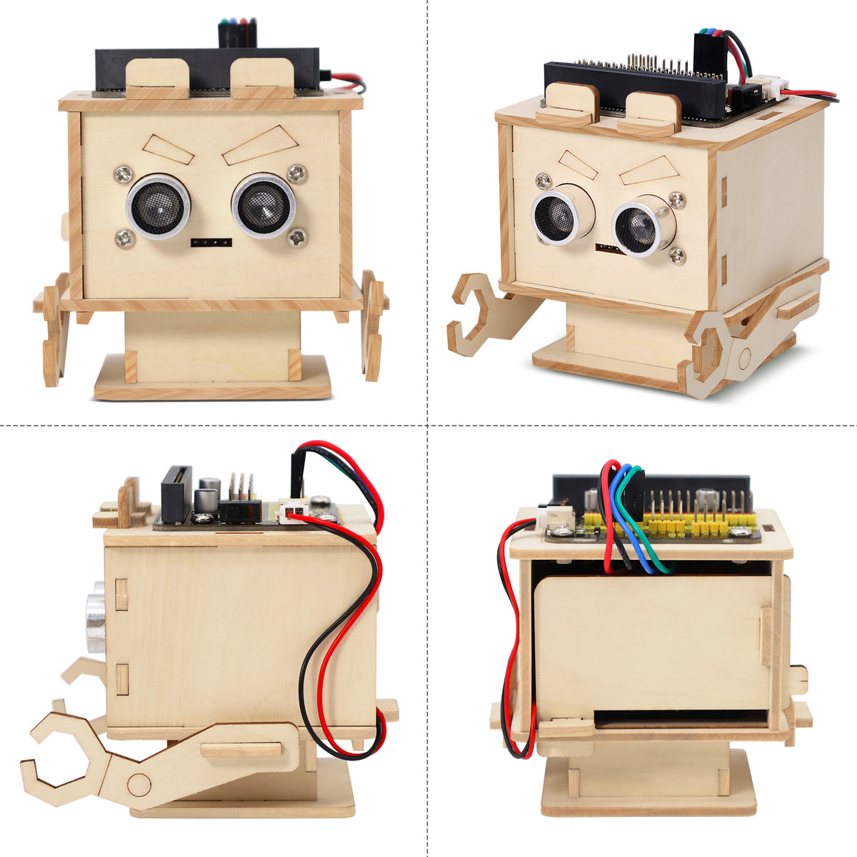 Keyestudio Microbit V2.0 DIY Distance Detection Robot Kit STEM Programming Electronic Starter Kit