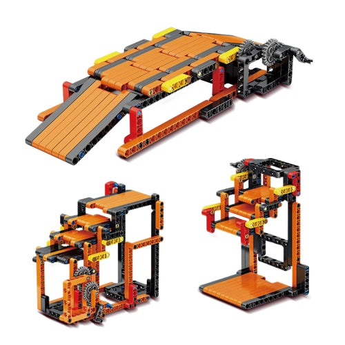 3-in-1 STEM Building Blocks Toy Folding Bridge Folding Staircase Window Blind Model Set
