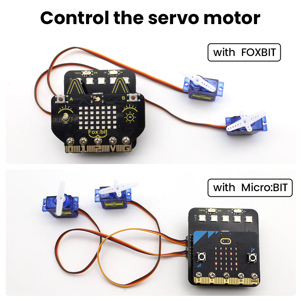 Keyestudio FoxBit Mini 3-Channel Servo Expansion Board Compatible with Microbit