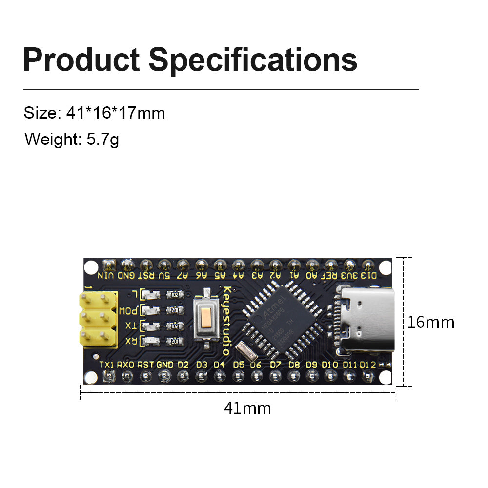 Keyestudio NANO PLUS Development Board Compatible with Arduino NANO