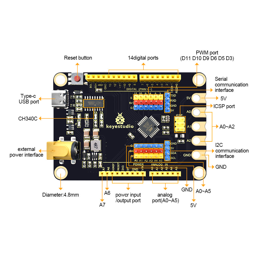 Keyestudio Maker Programming Development Board UNO R3 Board For Arduino IDE DIY