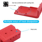 Raspberry Pi 4 Case ABS Case Box Enclosure Shell For Raspberry Pi 4 Model B Pi 4B Pi4 (Installable fan)