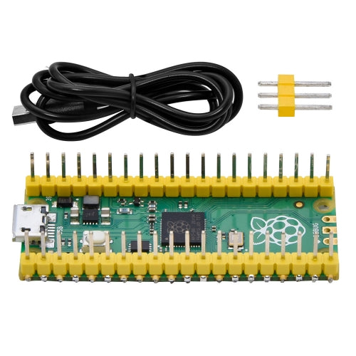 Raspberry Pi Pico Development Board Microcontroller Board RP2040 Cortex-M0+ Dual-Core ARM Processor With Upward Soldered Pin Header + USB Cable