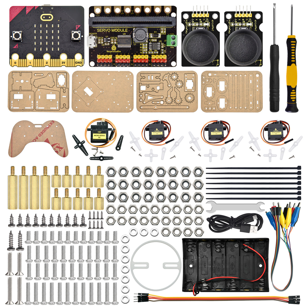Keyestudio 4DOF Robot Arm Microbit Learning Kit Robot Arm Kit DIY Robot STEM Programming With Microbit Board