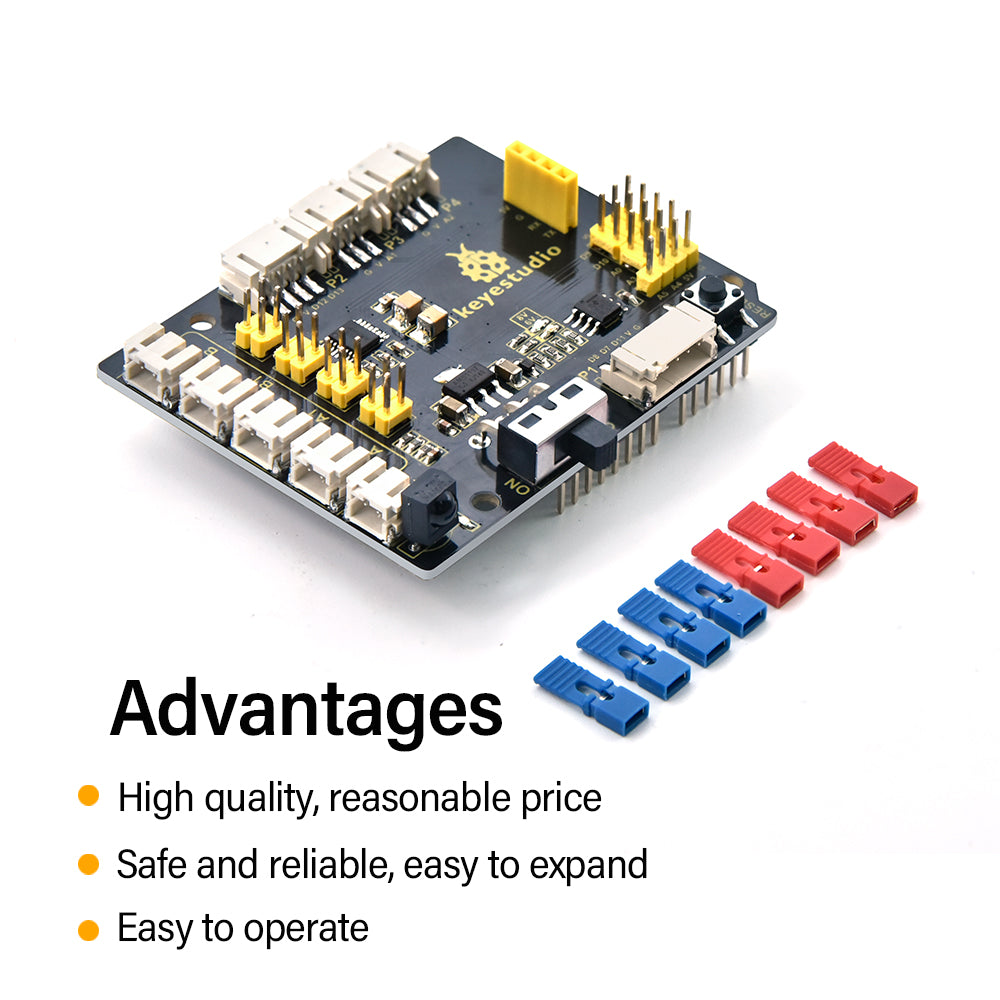 Keyestudio 8833 Motor Driver Expansion Board PH2.0 USB Cable DC 6-9V For BT Wifi And Servo Drivers