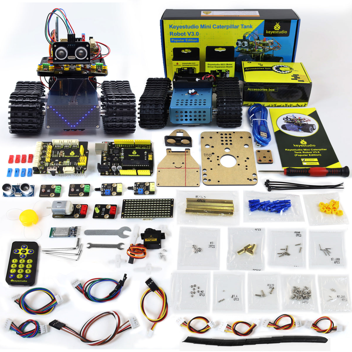 Keyestudio Mini Caterpillar Tank Robot V3.0