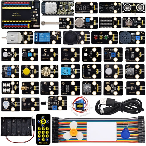 Keyestudio ESP32 37 in 1 Sensor Starter Kit DIY Education Kit For MicroPython&Arduino Programming(59 Projects)