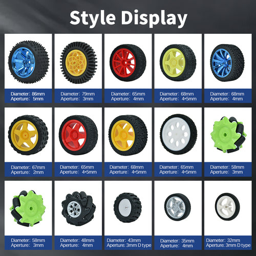 1PCS Robot Wheel Mecanum Different Colors Wheels For Arduino Smart Car Robot Wheel Accessories