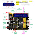 Keyestudio UNO R3 Development Board TB6612FNG Motor/Servo Drive Shield with PS2 Socket