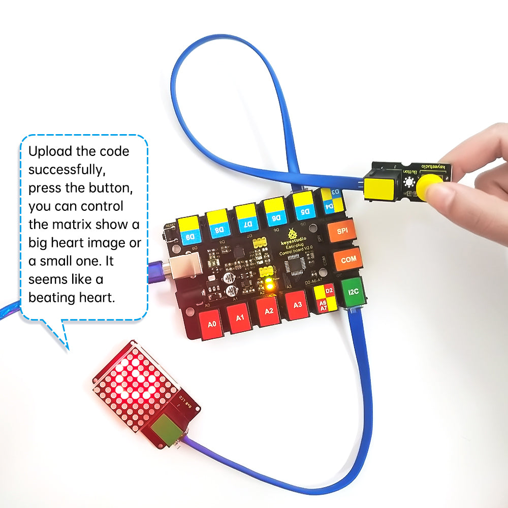 Keyestudio EASY plug IIC I2C 8*8 LE D Dot Matrix Display for Arduino STEAM