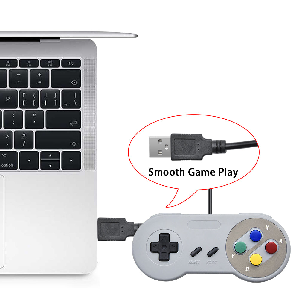 SNES Classic Gamepad USB PC Gamepad Gray