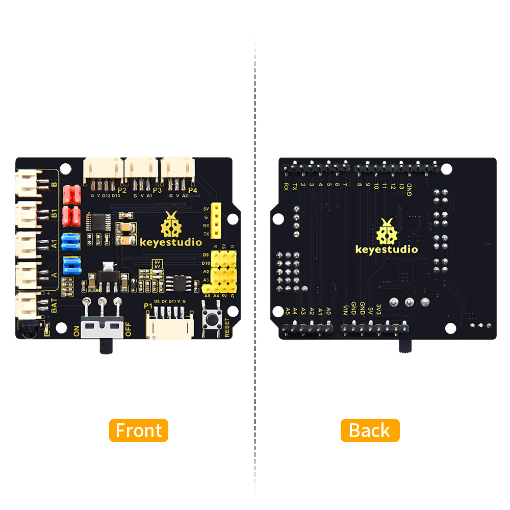 Keyestudio 8833 Motor Driver Expansion Board PH2.0 USB Cable DC 6-9V For BT Wifi And Servo Drivers