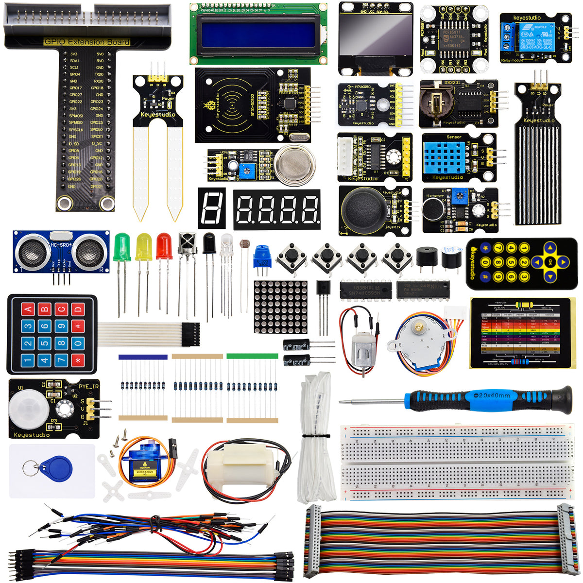 Keyestudio Raspberry Pi Complete RFID Starter Kit-Python (NO RPI 4B Board)