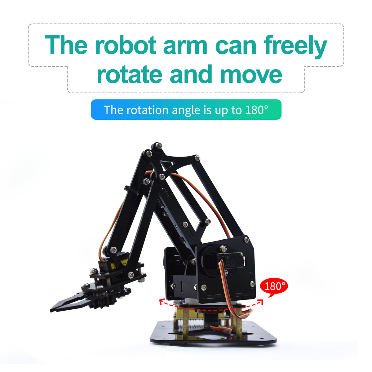 Keyestudio 4DOF Acrylic Toys Robot Mechanical Arm Claw Kit for Arduino DIY Robot