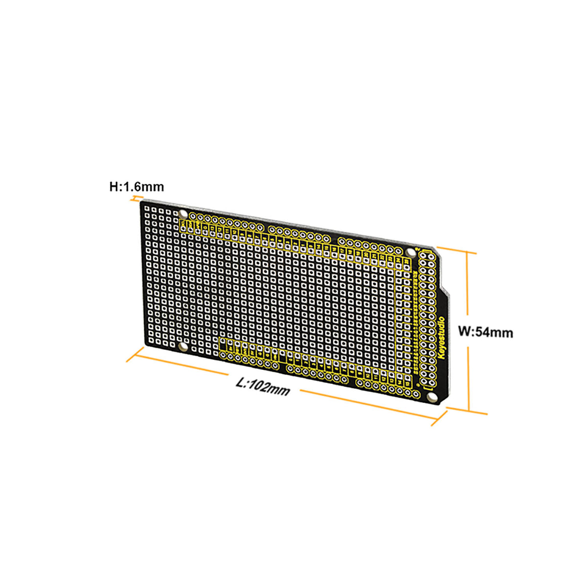 10PCS Keyestudio Prototype PCB for Arduino MEGA 2560 R3 Shield Board DIY FR-4 Environmentally Friendly