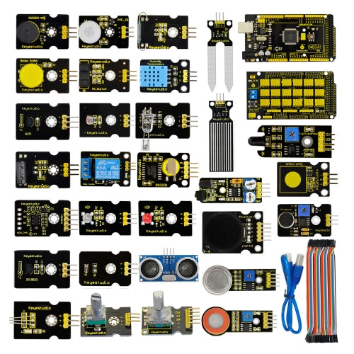Keyestudio Sensor Starter Kit For Arduino Education Project With Mega 2560+Shield V1+Sensors+Dupont cable+PDF(online)
