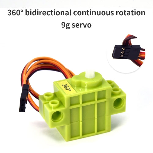 360 Degrees Servo Motor Continuous Rotation Programmable Electric Building Blocks Green Servo Motor For Arduino