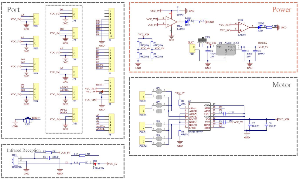 KS0559 motor driver schematic diagram