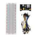 Keyestudio 1PCS 3.3V/5V Breadboard power module+ 1PCS 830 points Breadboard + 1PCS 65 Flexible jumper wires for Arduino DIY
